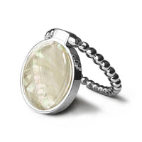 Snow White | Natural Shell Ring Holder Ring Holder shipmycase Silver Beads  