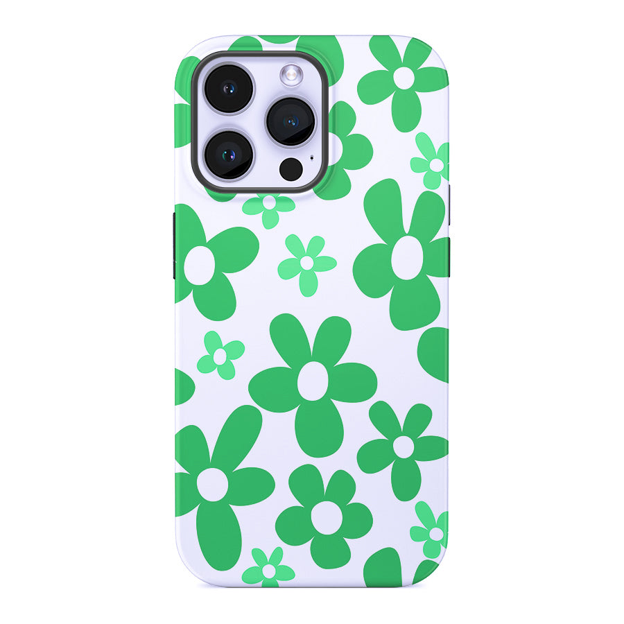 Green Flowers | Retro Y2K Case Customize Phone Case shipmycase iPhone 15 Pro Max BOLD (ULTRA PROTECTION) 