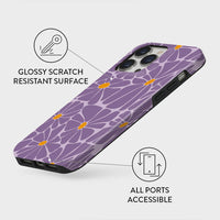Purple Abstract Flowers | Retro Y2K Case Customize Phone Case shipmycase   